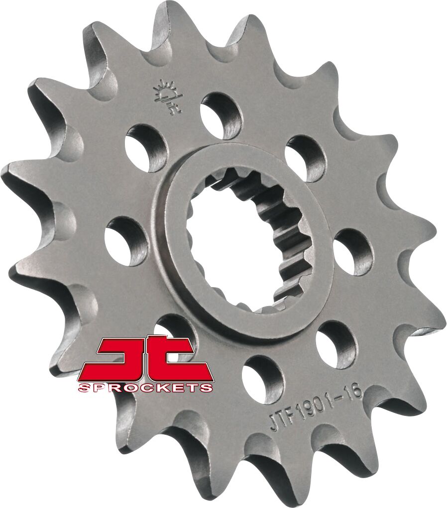 JT SPROCKETS JTF1901.16SC FRONT SELF CLEANING SPROCKET 16 TEETH 520 PITCH NATURAL SCM420 CHROMOLY STEEL ALLOY JTF1901.16SC