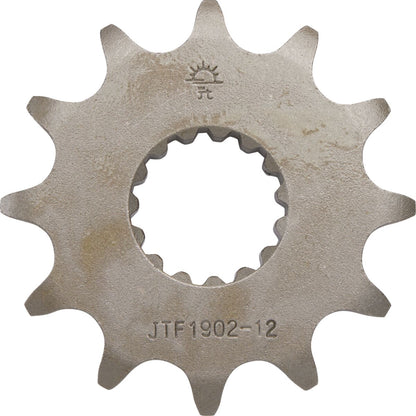 JT SPROCKETS JTF1902.12 FRONT REPLACEMENT SPROCKET 12 TEETH 520 PITCH NATURAL SCM420 CHROMOLY STEEL ALLOY JTF1902.12