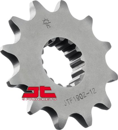 JT SPROCKETS JTF1902.12 FRONT REPLACEMENT SPROCKET 12 TEETH 520 PITCH NATURAL SCM420 CHROMOLY STEEL ALLOY JTF1902.12