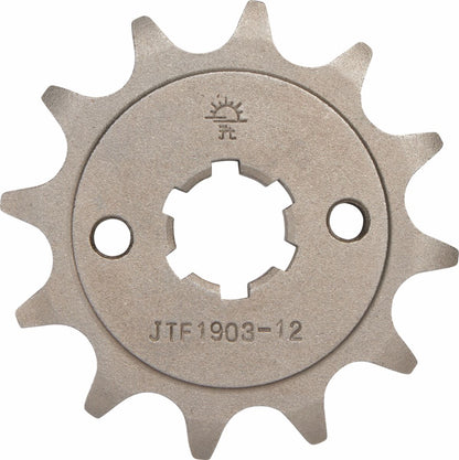 JT SPROCKETS JTF1903.12 FRONT REPLACEMENT SPROCKET 12 TEETH 520 PITCH NATURAL SCM420 CHROMOLY STEEL ALLOY JTF1903.12