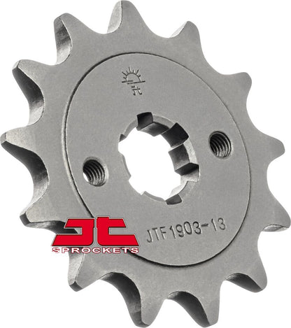 JT SPROCKETS JTF1903.13 FRONT REPLACEMENT SPROCKET 13 TEETH 520 PITCH NATURAL SCM420 CHROMOLY STEEL ALLOY JTF1903.13