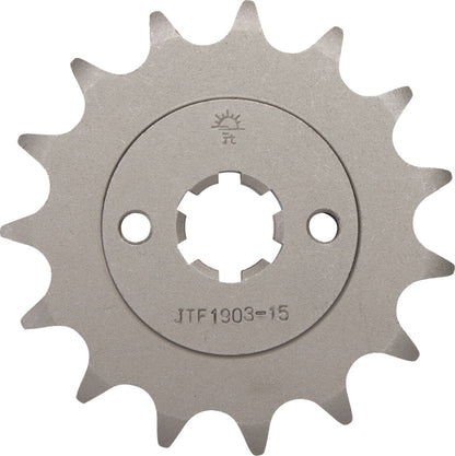 JT SPROCKETS JTF1903.15 FRONT REPLACEMENT SPROCKET 15 TEETH 520 PITCH NATURAL SCM420 CHROMOLY STEEL ALLOY JTF1903.15