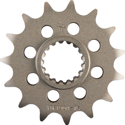 JT SPROCKETS JTF1904.15 FRONT REPLACEMENT SPROCKET 15 TEETH 525 PITCH NATURAL SCM420 CHROMOLY STEEL ALLOY JTF1904.15