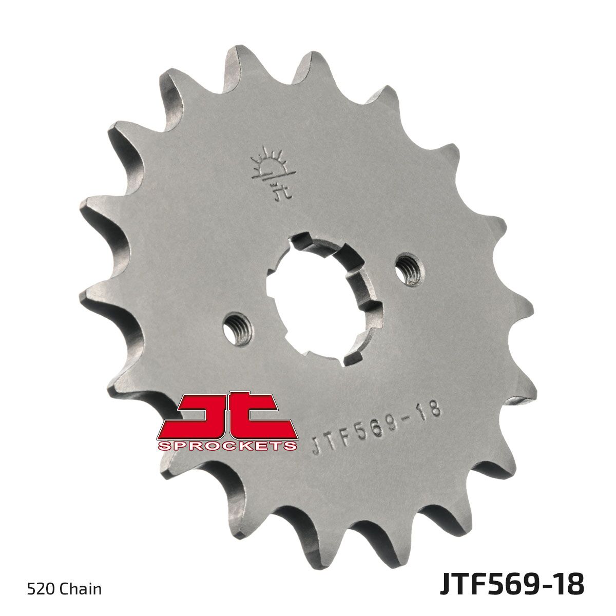 JT SPROCKETS JTF569.18 FRONT REPLACEMENT SPROCKET 18 TEETH 520 PITCH NATURAL SCM420 CHROMOLY STEEL ALLOY JTF569.18
