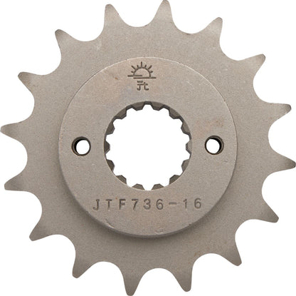 JT SPROCKETS JTF736.16 FRONT REPLACEMENT SPROCKET 16 TEETH 520 PITCH NATURAL CHROMOLY STEEL ALLOY JTF736.16