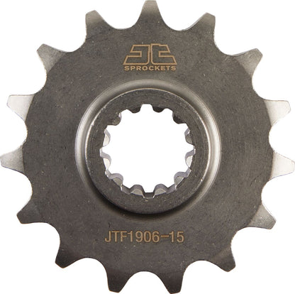 JT SPROCKETS JTF1906.15 FRONT REPLACEMENT SPROCKET 15 TEETH 420 PITCH NATURAL SCM420 CHROMOLY STEEL ALLOY JTF1906.15
