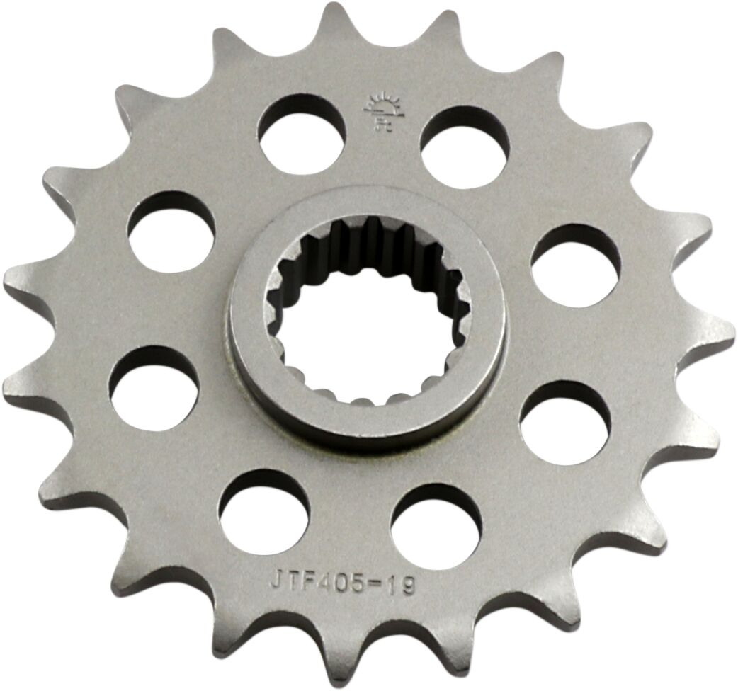 JT SPROCKETS JTF405.19 FRONT REPLACEMENT SPROCKET 19 TEETH 525 PITCH NATURAL SCM420 CHROMOLY STEEL ALLOY JTF405.19