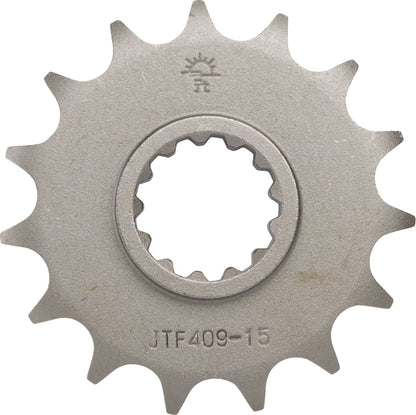 JT SPROCKETS JTF409.15 FRONT REPLACEMENT SPROCKET 15 TEETH 128 PITCH NATURAL SCM420 CHROMOLY STEEL ALLOY JTF409.15
