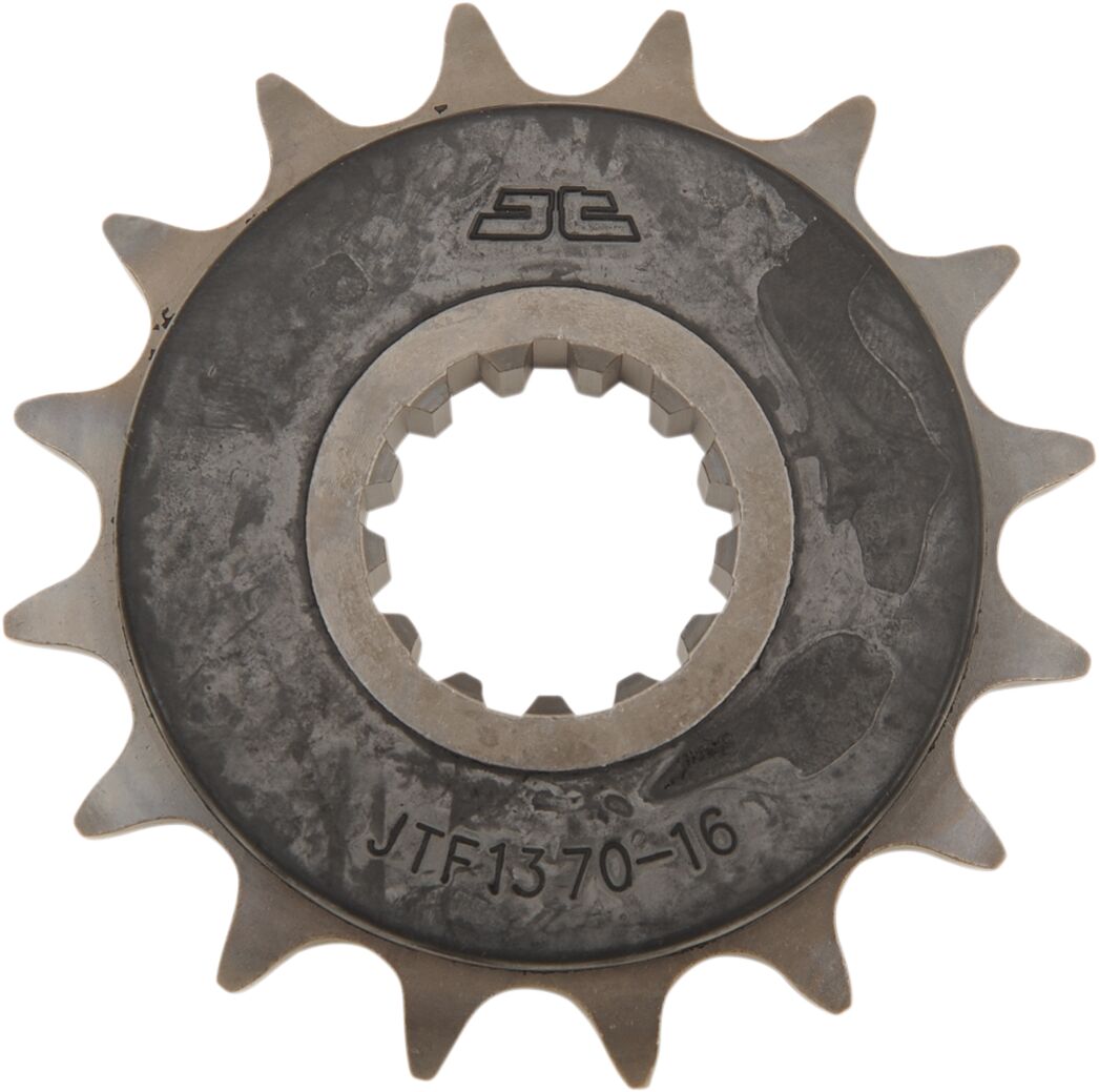 JT SPROCKETS JTF1370.16RB FRONT RUBBER CUSHIONED SPROCKET 16 TEETH 525 PITCH NATURAL SCM420 CHROMOLY STEEL ALLOY JTF1370.16RB