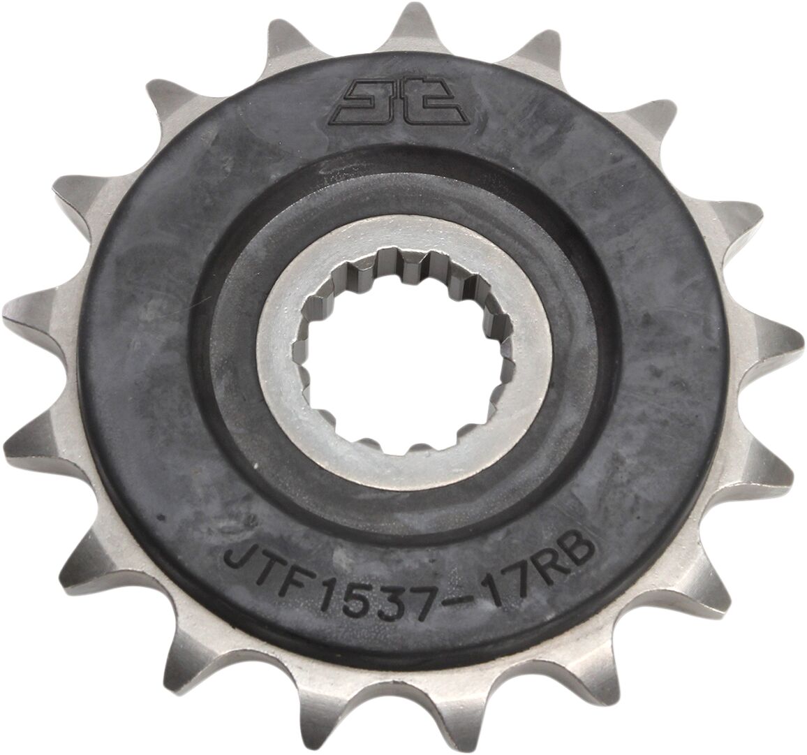 JT SPROCKETS JTF1537.17RB FRONT RUBBER CUSHIONED SPROCKET 17 TEETH 525 PITCH NATURAL SCM420 CHROMOLY STEEL ALLOY JTF1537.17RB