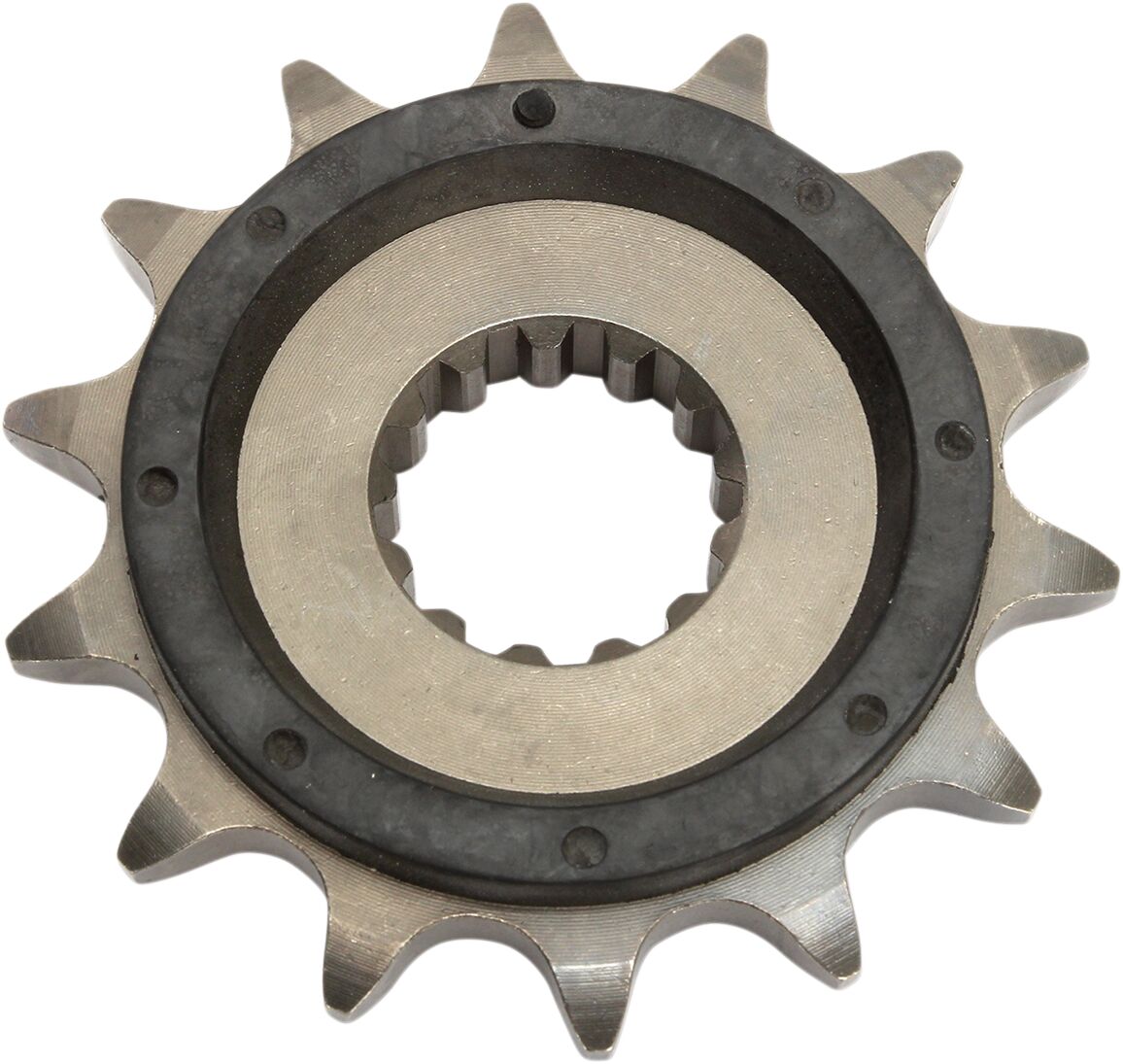 JT SPROCKETS JTF1539.14RB FRONT RUBBER CUSHIONED SPROCKET 14 TEETH 520 PITCH NATURAL SCM420 CHROMOLY STEEL ALLOY JTF1539.14RB