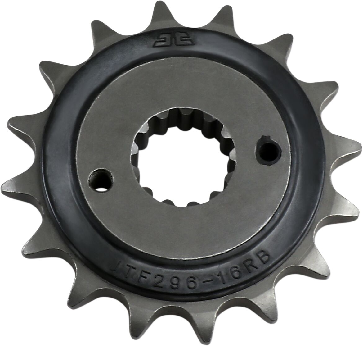 JT SPROCKETS JTF296.16RB FRONT RUBBER CUSHIONED SPROCKET 16 TEETH 525 PITCH NATURAL SCM420 CHROMOLY STEEL ALLOY JTF296.16RB