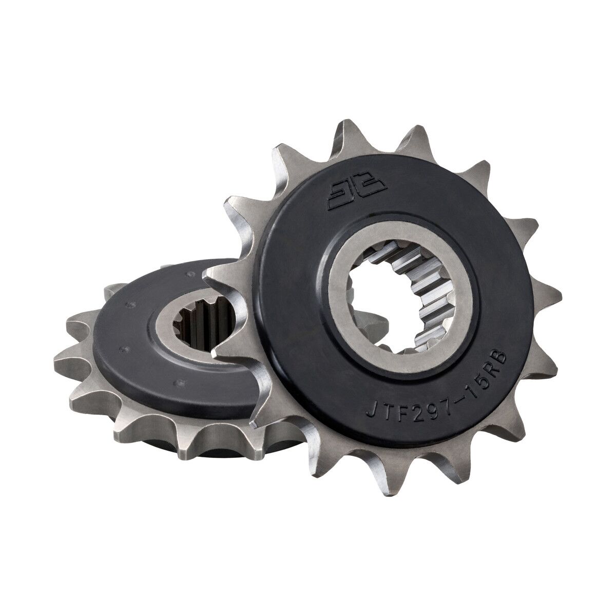 JT SPROCKETS JTF297.15RB FRONT RUBBER CUSHIONED SPROCKET 15 TEETH 525 PITCH NATURAL SCM420 CHROMOLY STEEL ALLOY JTF297.15RB