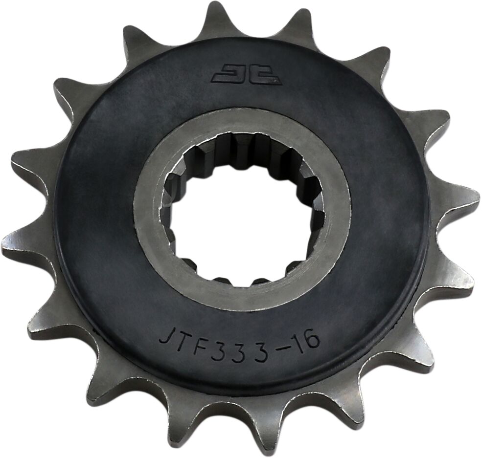 JT SPROCKETS JTF333.16RB FRONT RUBBER CUSHIONED SPROCKET 16 TEETH 50 PITCH NATURAL SCM420 CHROMOLY STEEL ALLOY JTF333.16RB