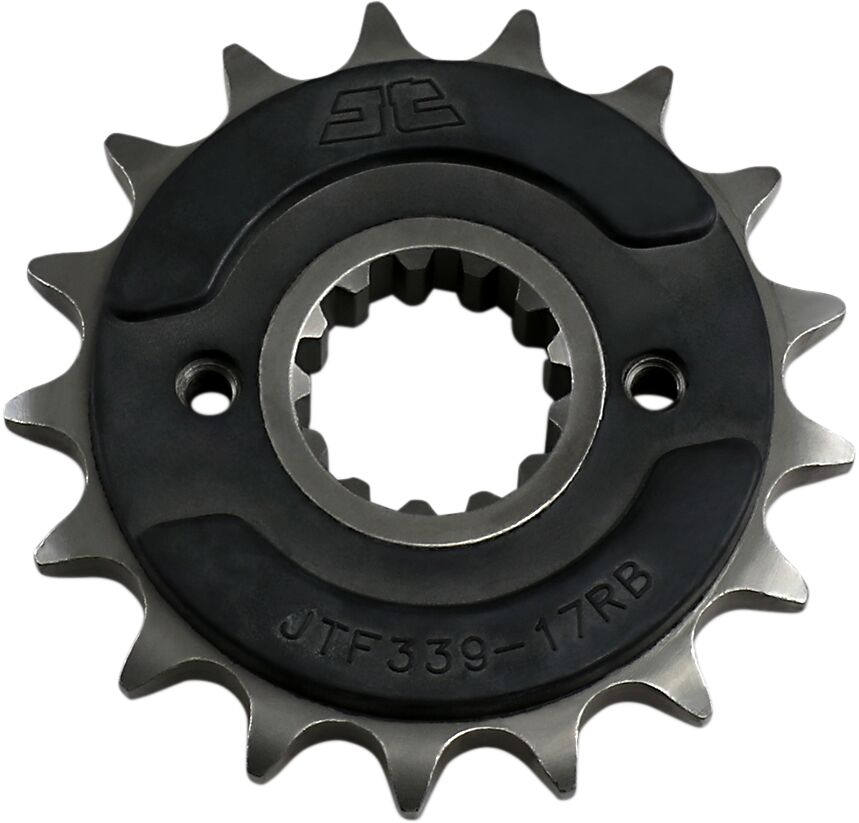 JT SPROCKETS JTF339.17RB FRONT RUBBER CUSHIONED SPROCKET 17 TEETH 50 PITCH NATURAL SCM420 CHROMOLY STEEL ALLOY JTF339.17RB