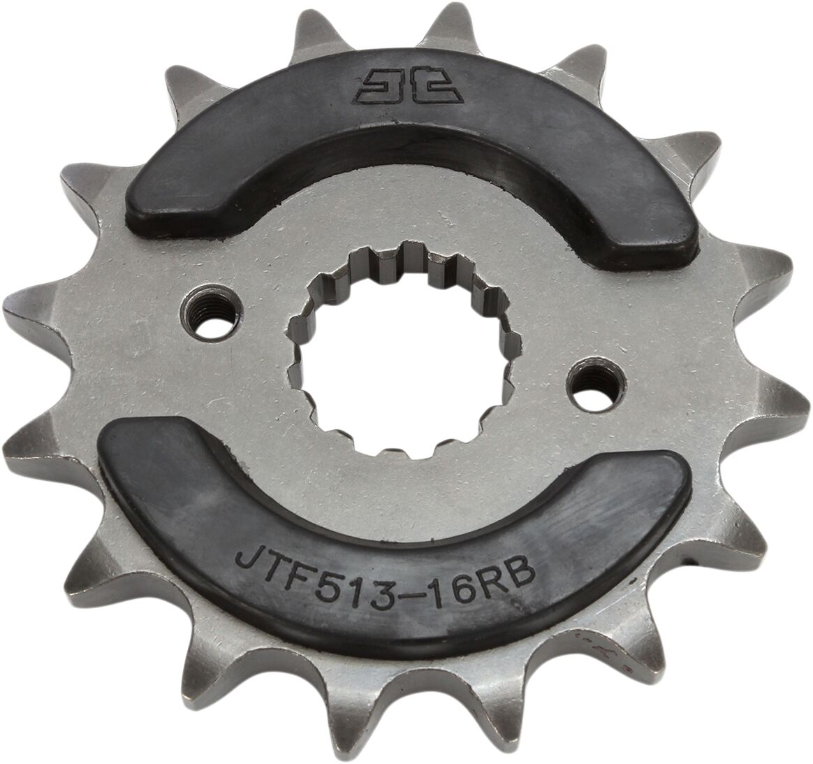 JT SPROCKETS JTF513.16RB FRONT RUBBER CUSHIONED SPROCKET 16 TEETH 530 PITCH NATURAL SCM420 CHROMOLY STEEL ALLOY JTF513.16RB