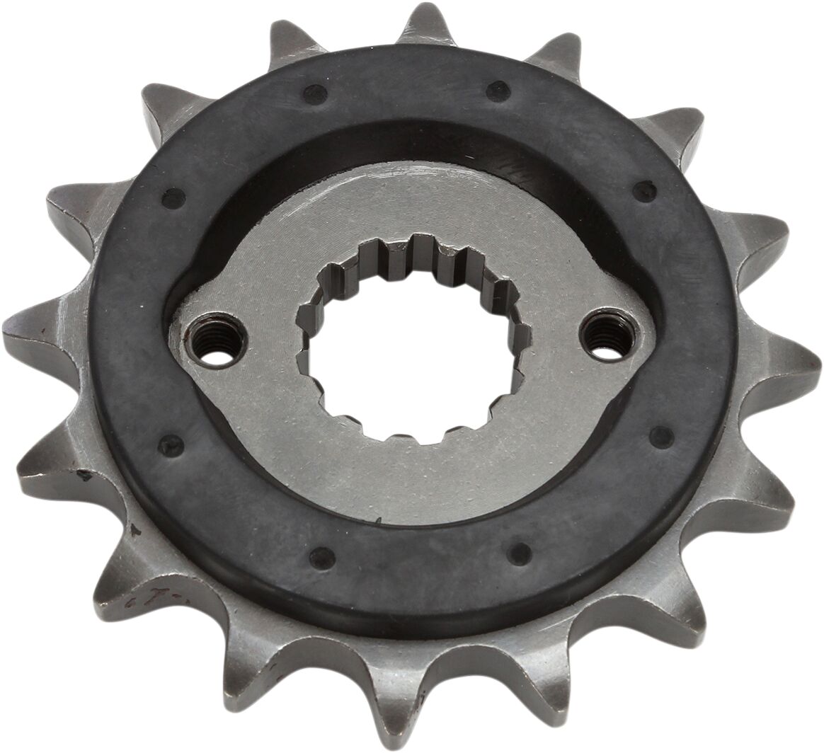 JT SPROCKETS JTF513.16RB FRONT RUBBER CUSHIONED SPROCKET 16 TEETH 530 PITCH NATURAL SCM420 CHROMOLY STEEL ALLOY JTF513.16RB