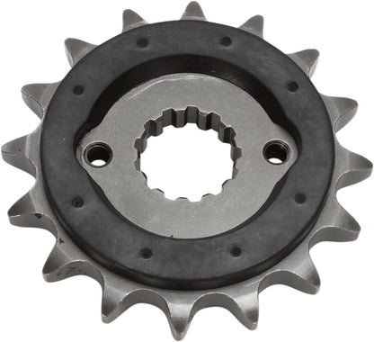 JT SPROCKETS JTF513.16RB FRONT RUBBER CUSHIONED SPROCKET 16 TEETH 530 PITCH NATURAL SCM420 CHROMOLY STEEL ALLOY JTF513.16RB