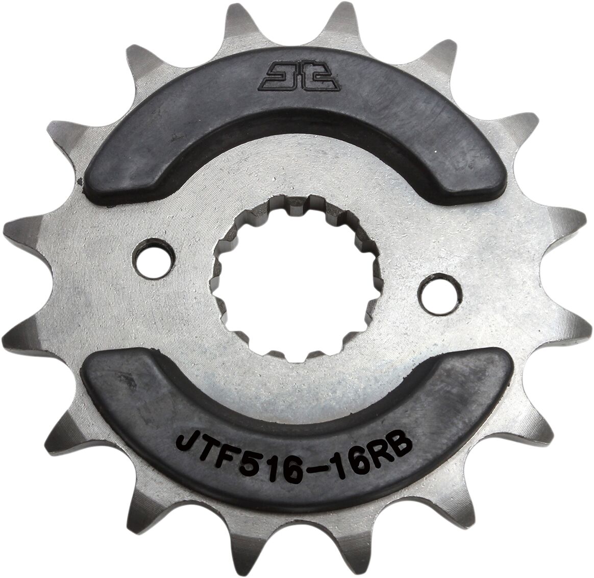 JT SPROCKETS JTF516.16RB FRONT RUBBER CUSHIONED SPROCKET 16 TEETH 520 PITCH NATURAL SCM420 CHROMOLY STEEL ALLOY JTF516.16RB