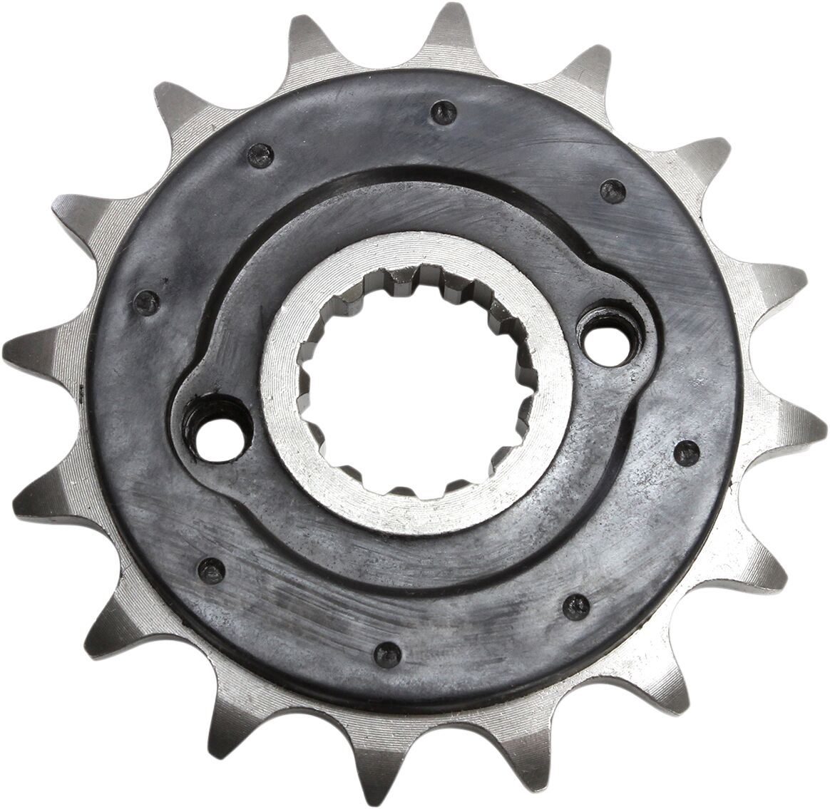JT SPROCKETS JTF516.16RB FRONT RUBBER CUSHIONED SPROCKET 16 TEETH 520 PITCH NATURAL SCM420 CHROMOLY STEEL ALLOY JTF516.16RB