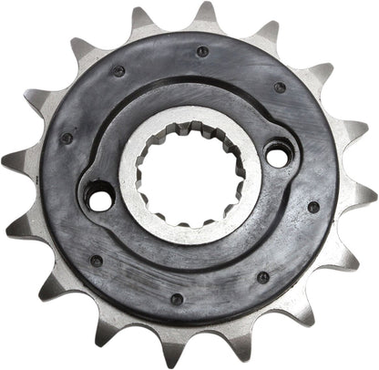 JT SPROCKETS JTF516.16RB FRONT RUBBER CUSHIONED SPROCKET 16 TEETH 520 PITCH NATURAL SCM420 CHROMOLY STEEL ALLOY JTF516.16RB
