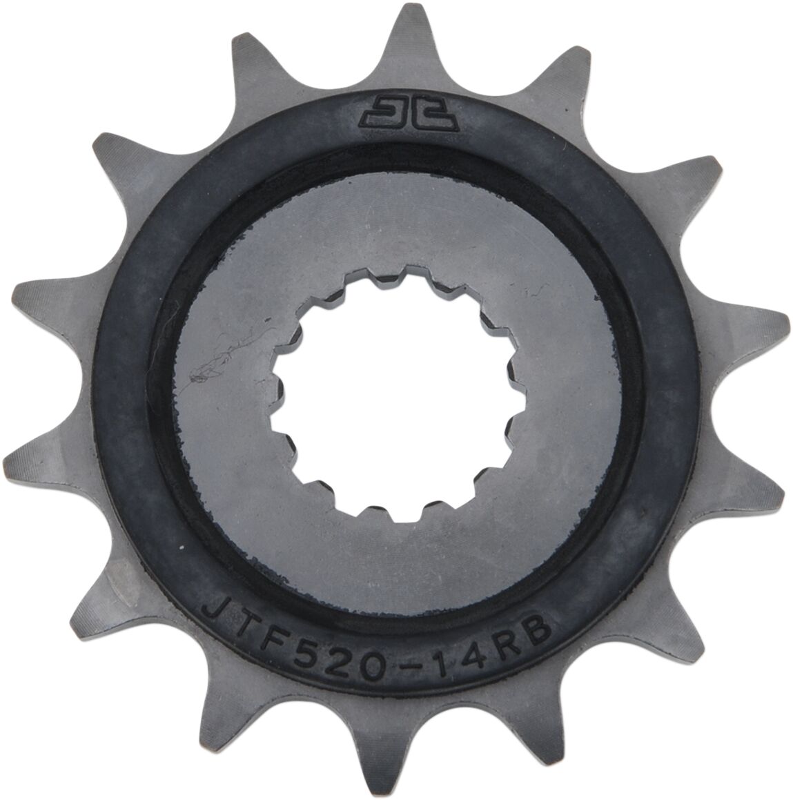 JT SPROCKETS JTF520.14RB FRONT RUBBER CUSHIONED SPROCKET 14 TEETH 525 PITCH NATURAL SCM420/20CRMO CHROMOLY STEEL JTF520.14RB