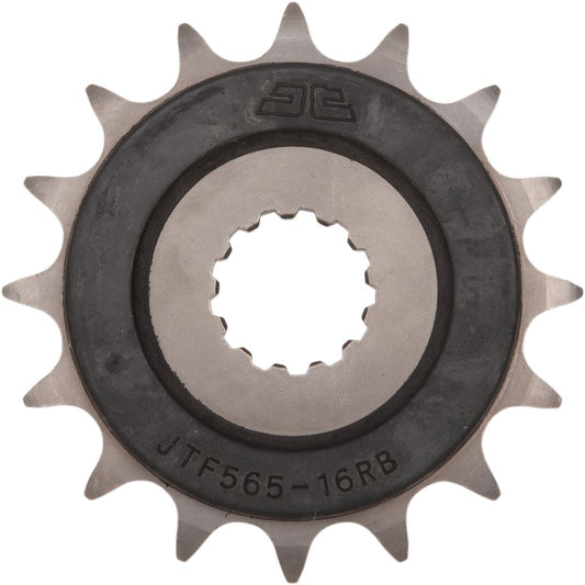 JT SPROCKETS JTF565.16RB FRONT RUBBER CUSHIONED SPROCKET 16 TEETH 520 PITCH NATURAL SCM420/20CRMO CHROMOLY STEEL JTF565.16RB