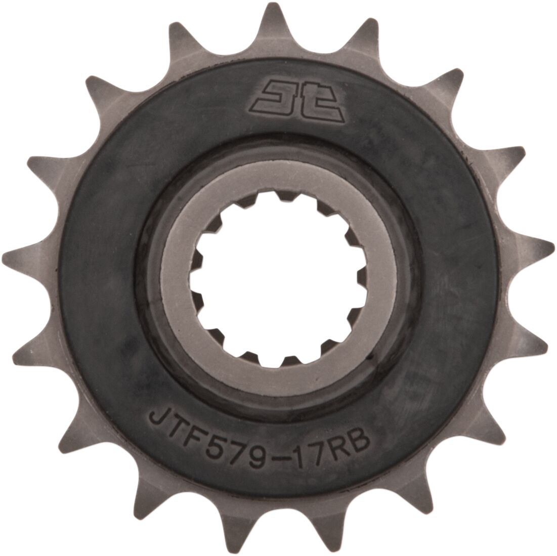 JT SPROCKETS JTF579.17RB FRONT RUBBER CUSHIONED SPROCKET 17 TEETH 50 PITCH NATURAL SCM420 CHROMOLY STEEL ALLOY JTF579.17RB