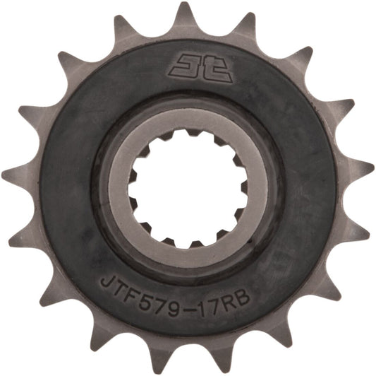 JT SPROCKETS JTF579.17RB FRONT RUBBER CUSHIONED SPROCKET 17 TEETH 50 PITCH NATURAL SCM420 CHROMOLY STEEL ALLOY JTF579.17RB
