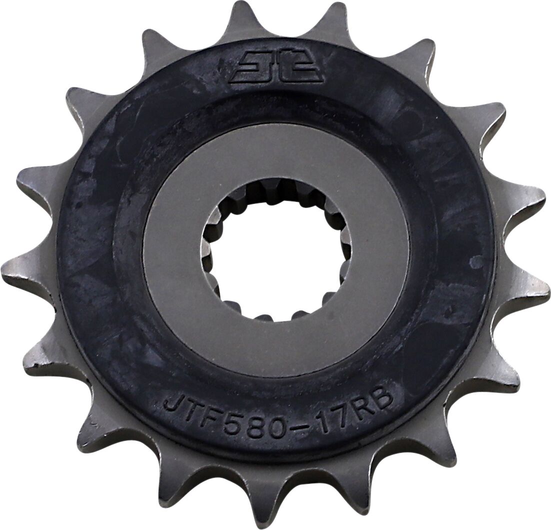 JT SPROCKETS JTF580.17RB FRONT RUBBER CUSHIONED SPROCKET 17 TEETH 50 PITCH NATURAL SCM420/20CRMO CHROMOLY STEEL A JTF580.17RB