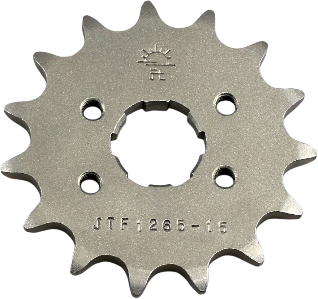 JT SPROCKETS JTF1265.15 FRONT REPLACEMENT SPROCKET 15 TEETH 520 PITCH NATURAL SCM420 CHROMOLY STEEL ALLOY JTF1265.15
