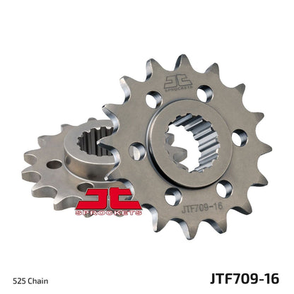 JT SPROCKETS JTF709.16 FRONT REPLACEMENT SPROCKET 16 TEETH 525 PITCH NATURAL CHROMOLY STEEL JTF709.16