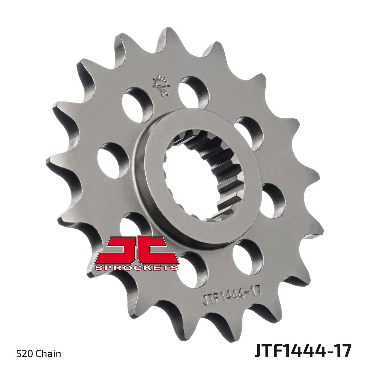 JT SPROCKETS JTF1444.17 FRONT REPLACEMENT SPROCKET 17 TEETH 520 PITCH NATURAL CHROMOLY STEEL JTF1444.17