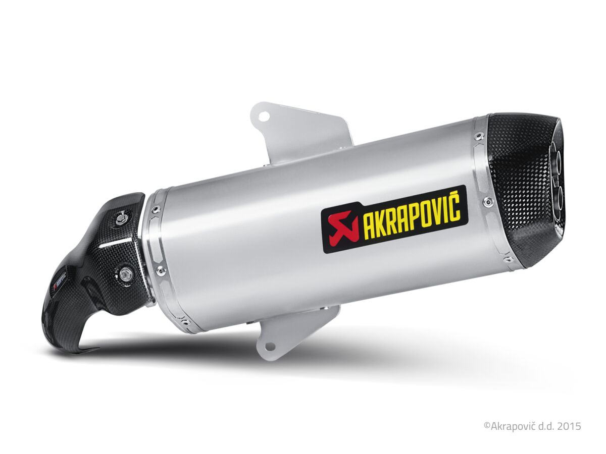 AKRAPOVIC SLIP-ON LINE MUFFLER STAINLESS STEEL CARBON END CAP S-A8SO2-HWSS