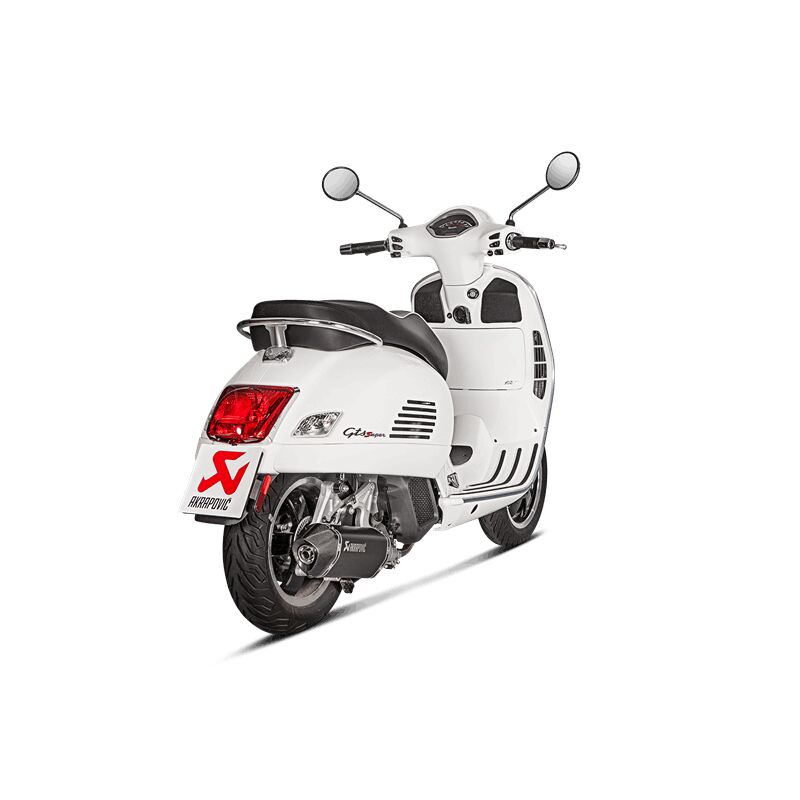 AKRAPOVIC SLIP-ON LINE MUFFLER BLACK STAINLESS STEEL CARBON END CAP S-VE125SO1-HZBL