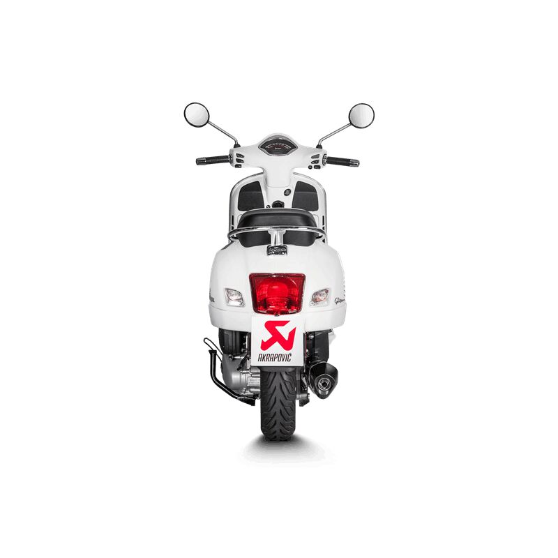 AKRAPOVIC SLIP-ON LINE MUFFLER BLACK STAINLESS STEEL CARBON END CAP S-VE125SO1-HZBL