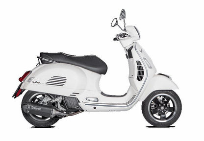 AKRAPOVIC SLIP-ON LINE MUFFLER BLACK STAINLESS STEEL CARBON END CAP S-VE125SO1-HZBL
