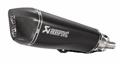 AKRAPOVIC SLIP-ON LINE MUFFLER BLACK STAINLESS STEEL CARBON END CAP S-PI5SO1-HRAASSBL
