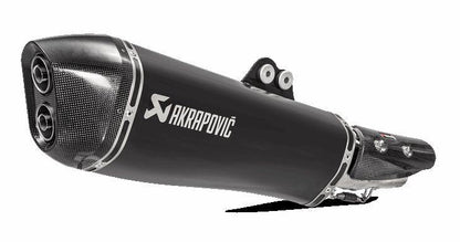 AKRAPOVIC SLIP-ON LINE MUFFLER BLACK STAINLESS STEEL CARBON END CAP S-KY5SO1-HRAASSBL