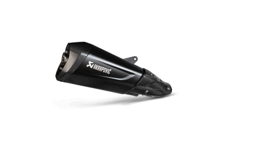 AKRAPOVIC SLIP-ON LINE MUFFLER BLACK STAINLESS STEEL CARBON END CAP S-VE3SO10-HZDFBL