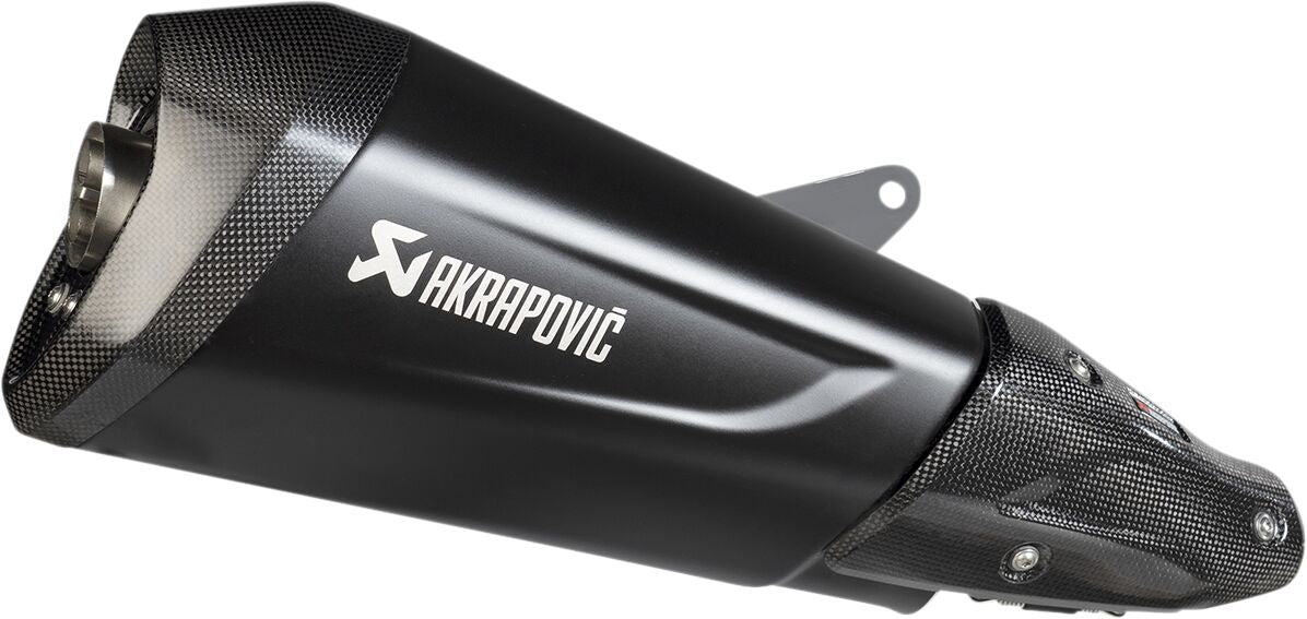 AKRAPOVIC SLIP-ON LINE MUFFLER BLACK STAINLESS STEEL CARBON END CAP S-VE3SO10-HZDFBL