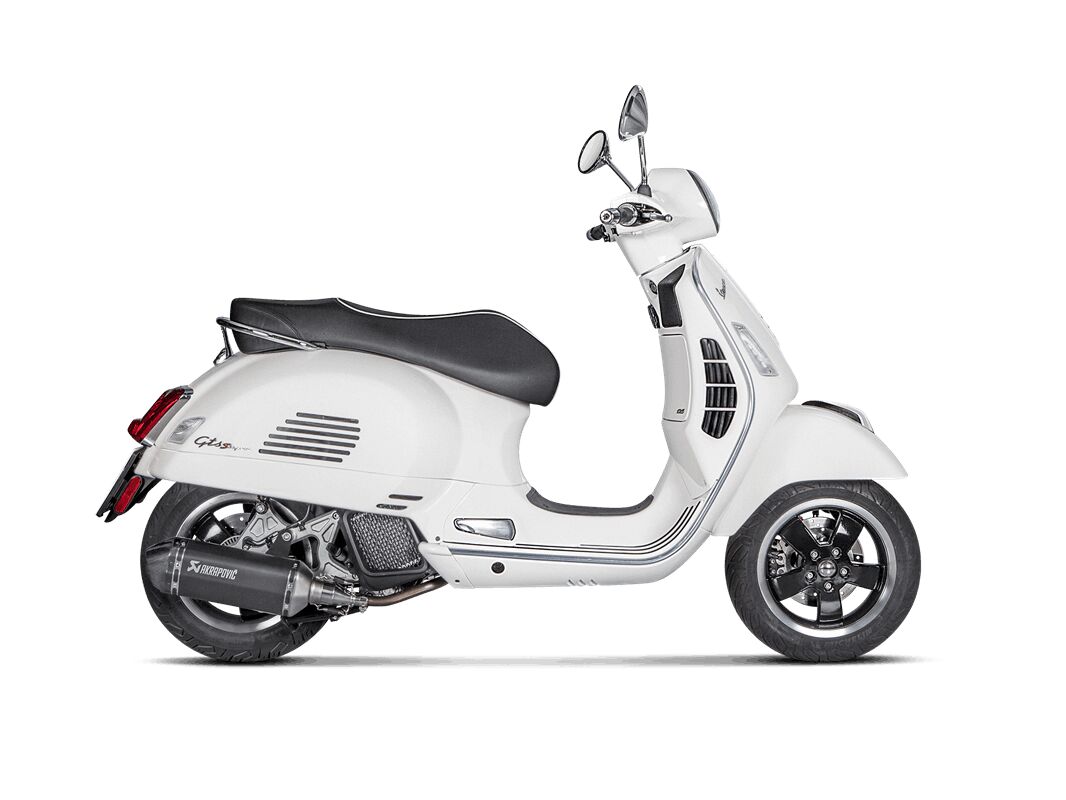 AKRAPOVIC SLIP-ON LINE MUFFLER BLACK STAINLESS STEEL CARBON END CAP S-VE125SO2-HZBL
