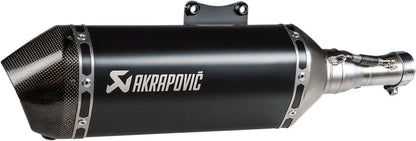 AKRAPOVIC SLIP-ON LINE MUFFLER BLACK STAINLESS STEEL CARBON END CAP S-VE125SO3-HZBL
