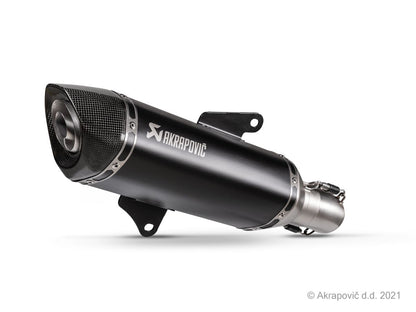 AKRAPOVIC SLIP-ON LINE MUFFLER BLACK STAINLESS STEEL CARBON END CAP S-H3SO8-HRSSBL