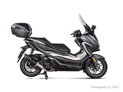 AKRAPOVIC SLIP-ON LINE MUFFLER BLACK STAINLESS STEEL CARBON END CAP S-H3SO8-HRSSBL