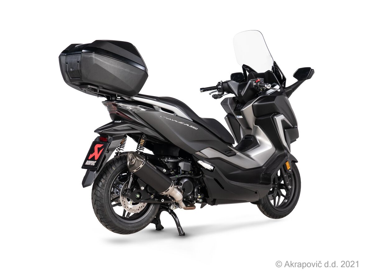 AKRAPOVIC SLIP-ON LINE MUFFLER BLACK STAINLESS STEEL CARBON END CAP S-H3SO8-HRSSBL