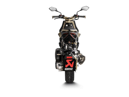 AKRAPOVIC SLIP-ON LINE MUFFLER BLACK STAINLESS STEEL CARBON END CAP S-IT125SO1-HRTBL