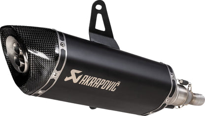 AKRAPOVIC SLIP-ON LINE MUFFLER BLACK STAINLESS STEEL CARBON END CAP S-IT125SO1-HRTBL