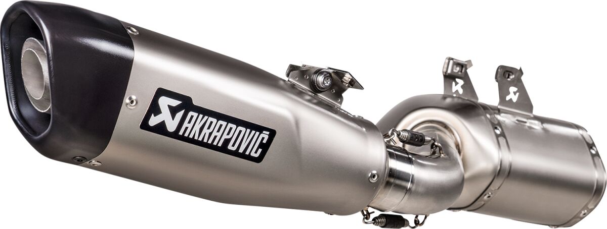 AKRAPOVIC SLIP-ON LINE MUFFLER TITANIUM SS END CAP BLACK S-K6SO8-HCQT