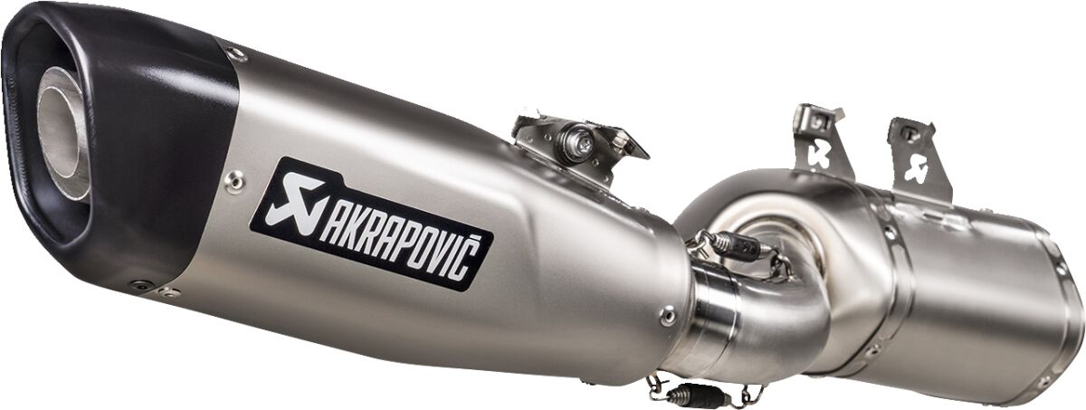 AKRAPOVIC SLIP-ON LINE MUFFLER TITANIUM SS END CAP BLACK S-K6SO8-HCQT